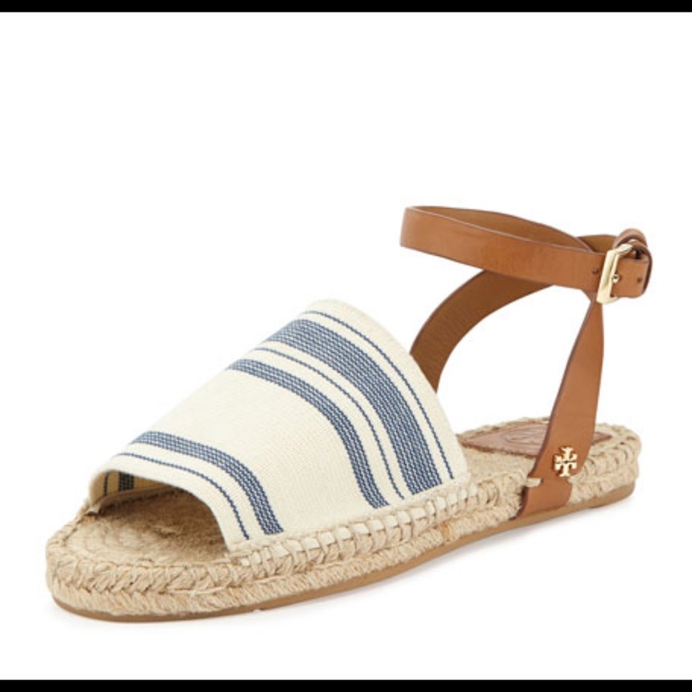 Tory Burch Stretch Canvas Espadrille Sandals